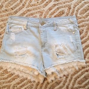 Denim shorts